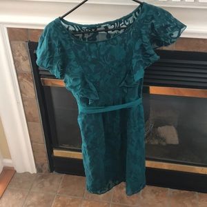 Greenish blue dress from Anthropologie